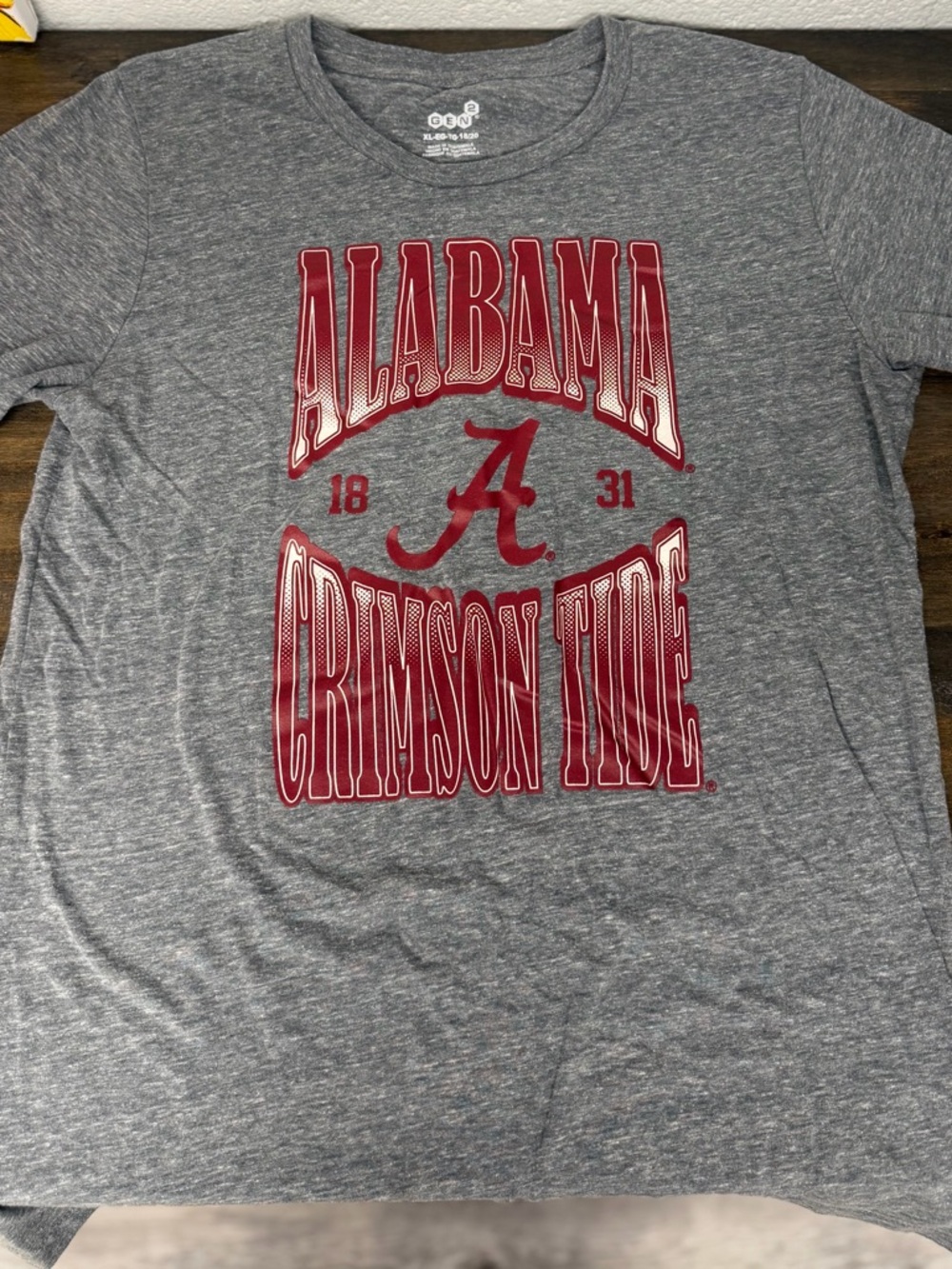 Alabama Crimson Tide Gray Short Sleeve Tee
